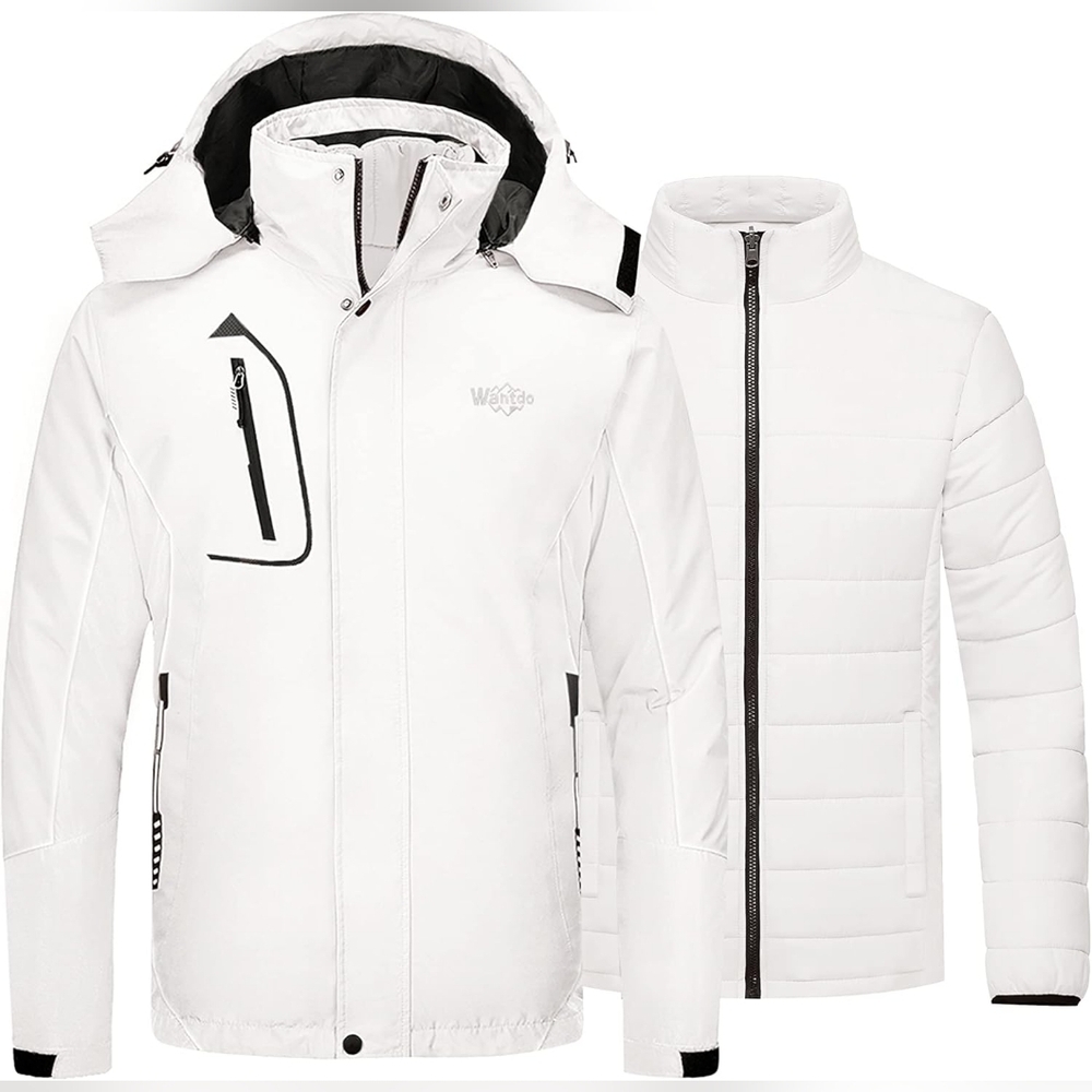 Wantdo-Customized Cadbury 3 in 1 Waterproof Ski Puffer Jacket